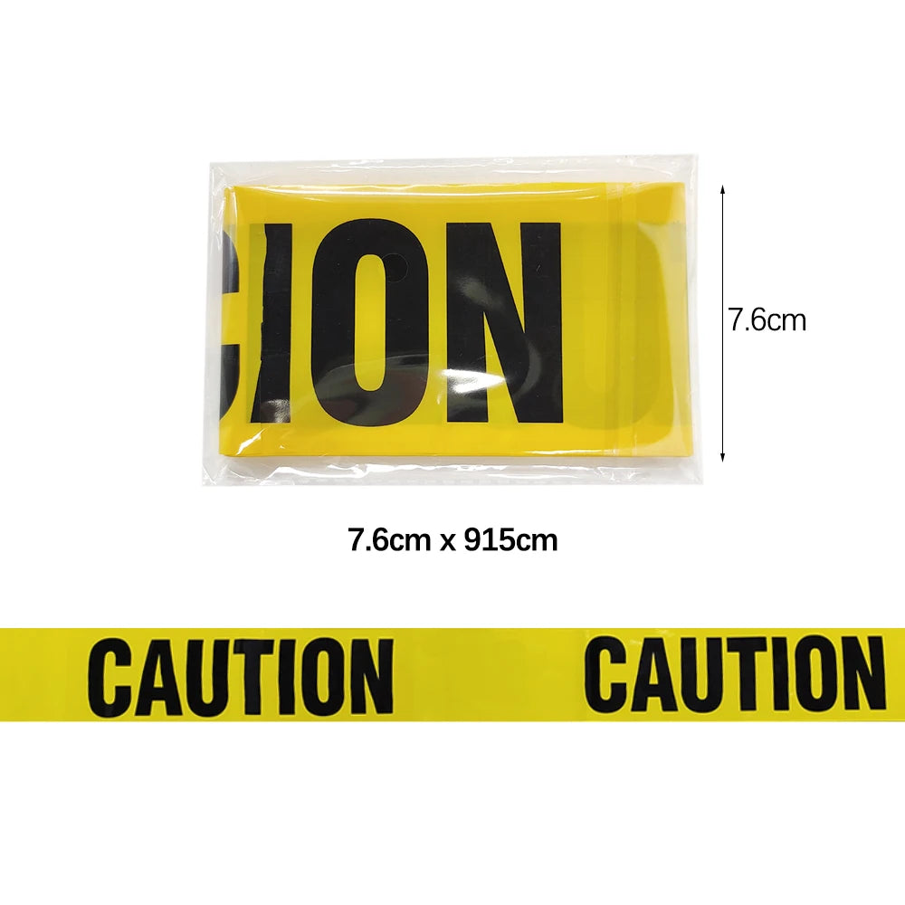 Halloween Warning Tape Signs Banner Props Party Decoration