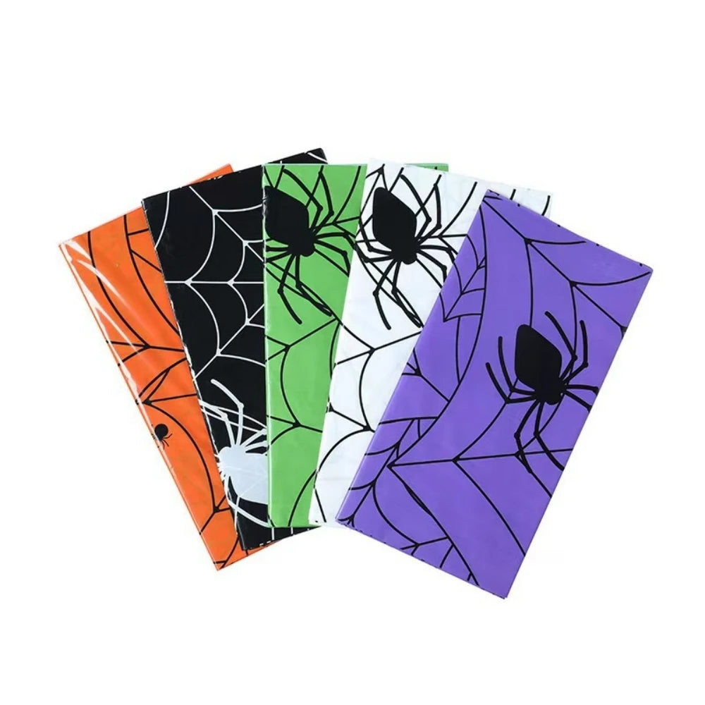 1Pcs Halloween Skeleton Pumpkin Spider Tablecloth Party Decoration