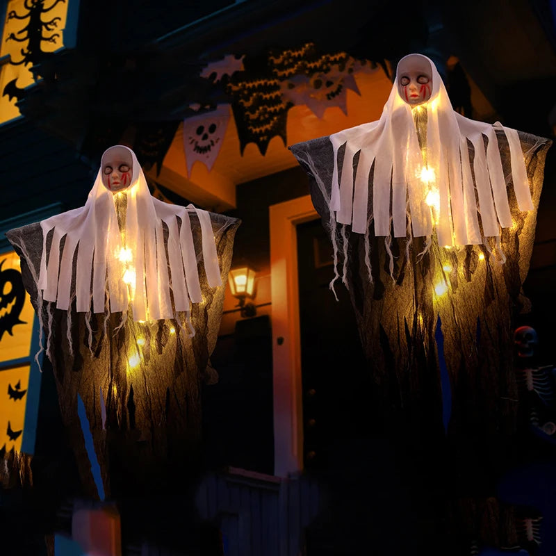 Halloween Hanging Flags Ghost Skeleton Home Decor