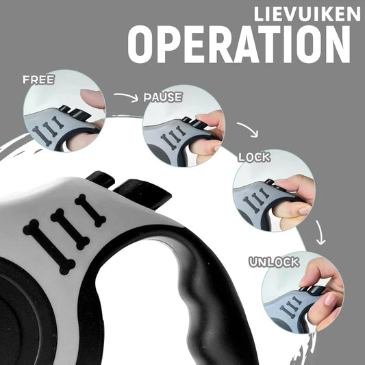 3m 5m Small Dog Automatic Telescopic Leash Dogs Traction Device Portable with Anti Slip Handle