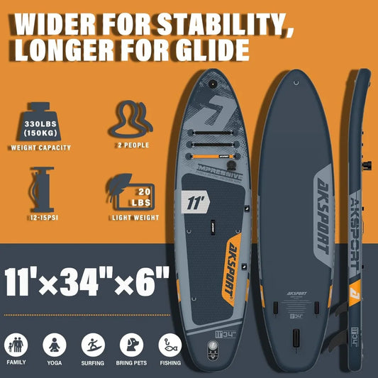 Popular Inflatable Stand Up Paddle Board, SUP Board with All Accessories, Wide Stable Design, Non-Slip Deck