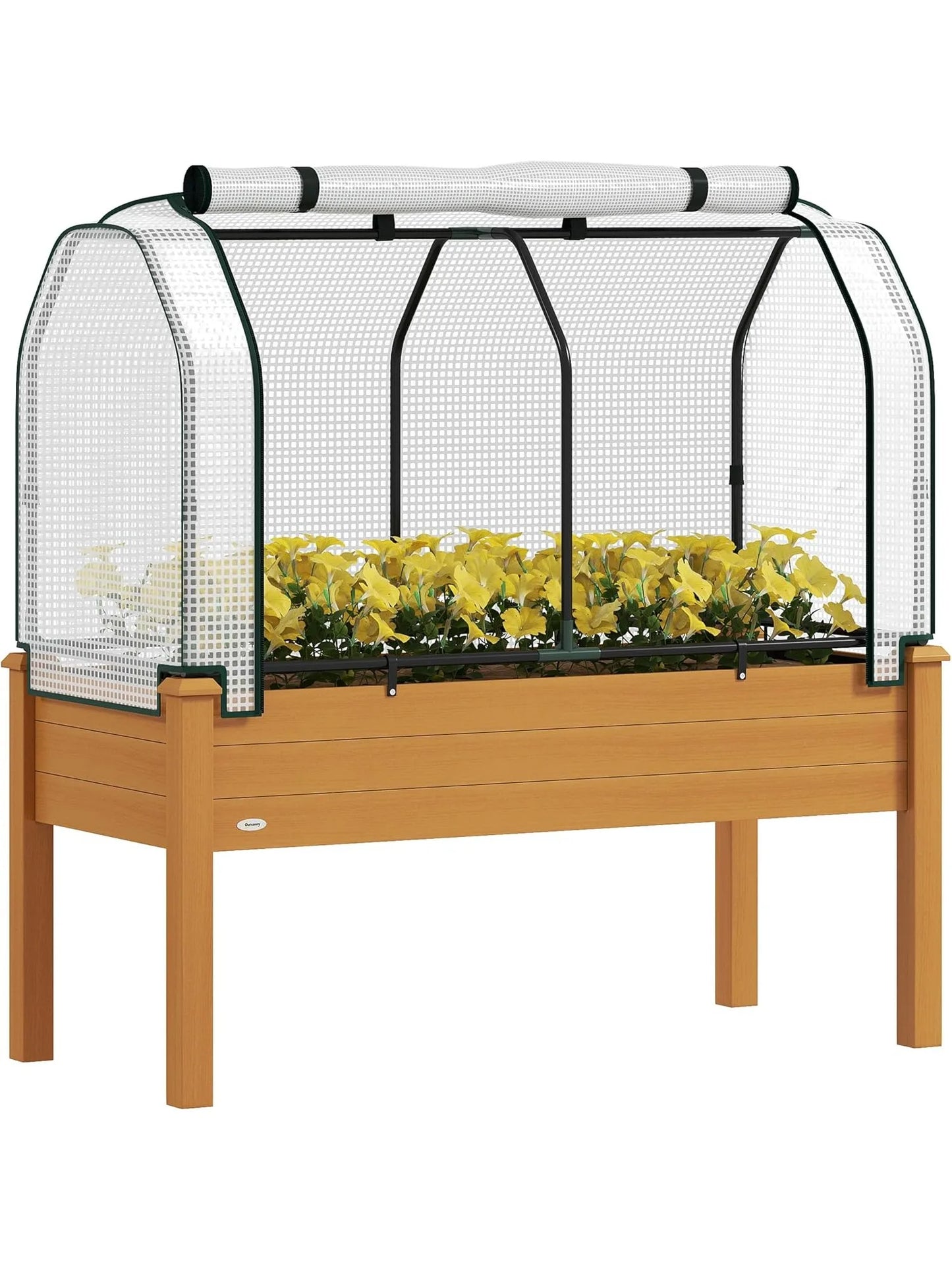 Raised Garden Bed with PE Greenhouse Cover