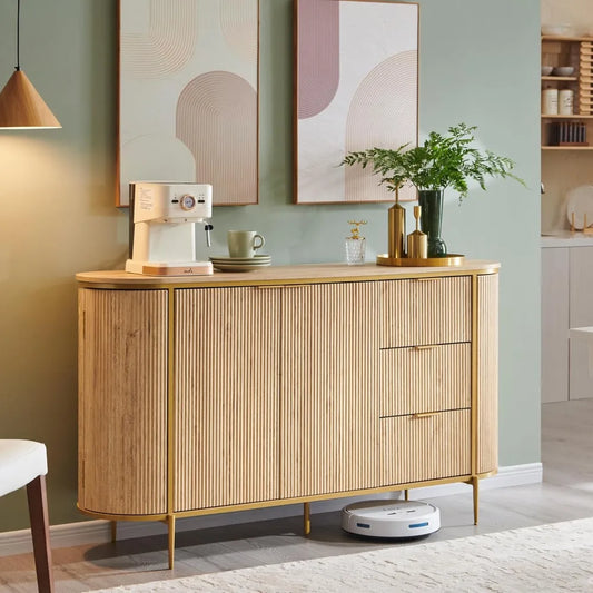 Fluted Sideboard Buffet Cabinet