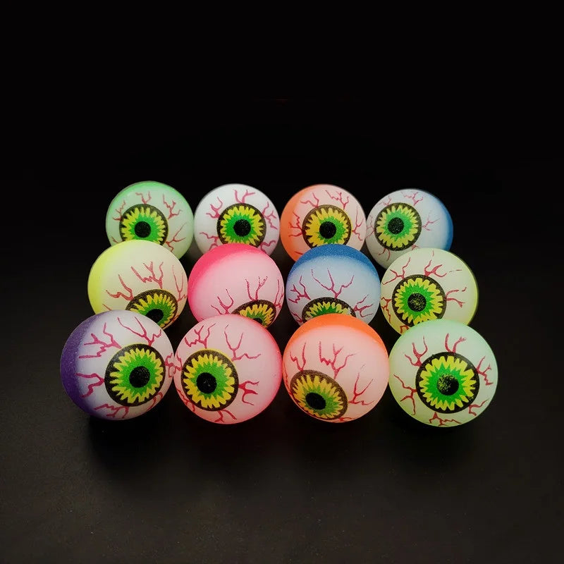 5/10/20pcs Glow in The Dark Eyeball 32MM Bouncy Ball Halloween Supplies