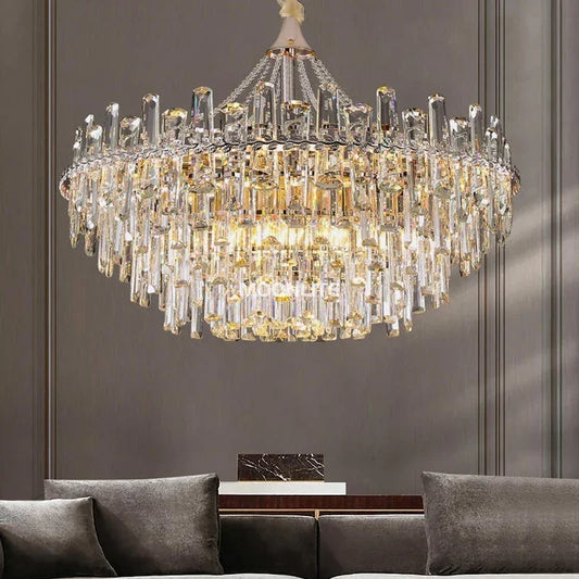 Crystal LED Modern Pendant Light Living Room Luxury Villa Bedroom Dining Room Lighting Home Decoration New Pendant Chandelier