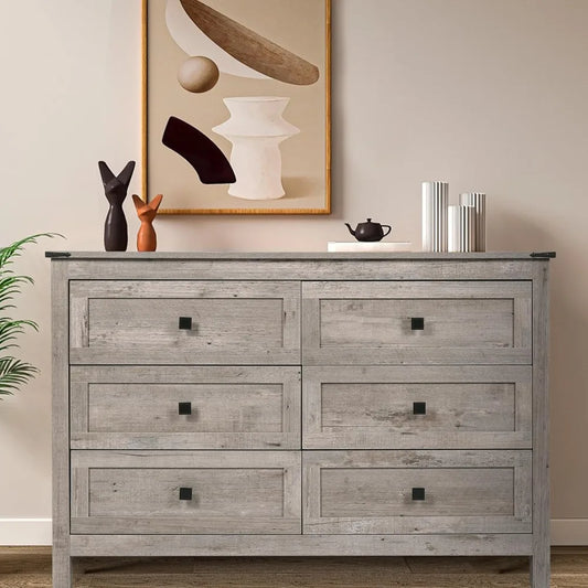 6 Drawer Dresser & 2 Nightstand Set for Bedroom