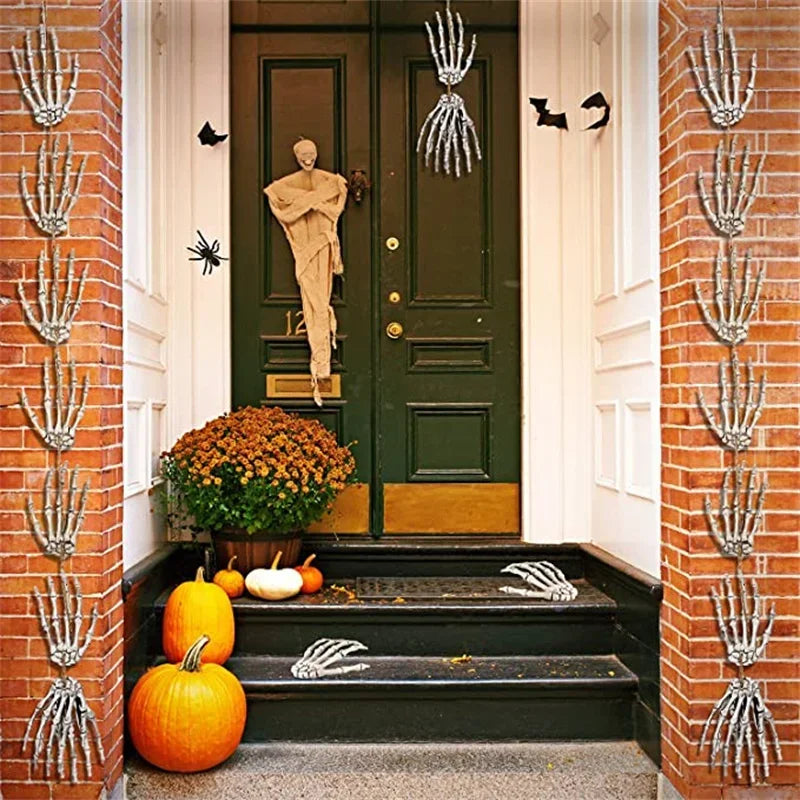 1-6Pair Halloween Skeleton Hand Bone Party Props