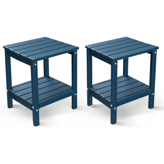Outdoor-Side-Tables, Set of 2 Patio End-Table