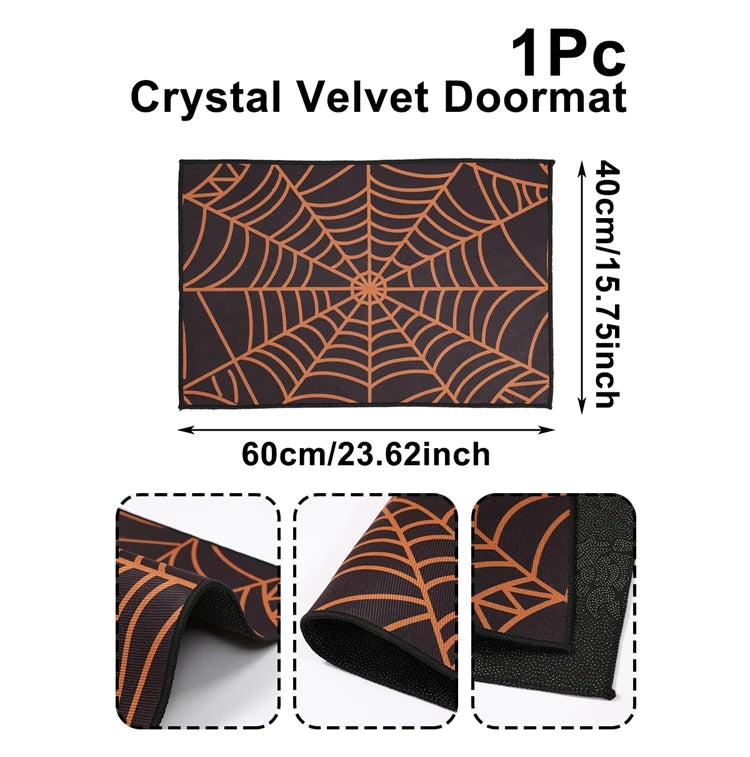 Halloween Crystal Velvet Doormat