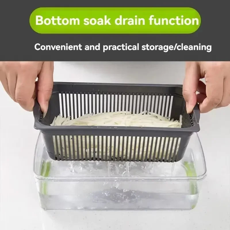 Vegetable Cutter Multifunctional Kitchen Tool, 5-in-1 Food Chopper