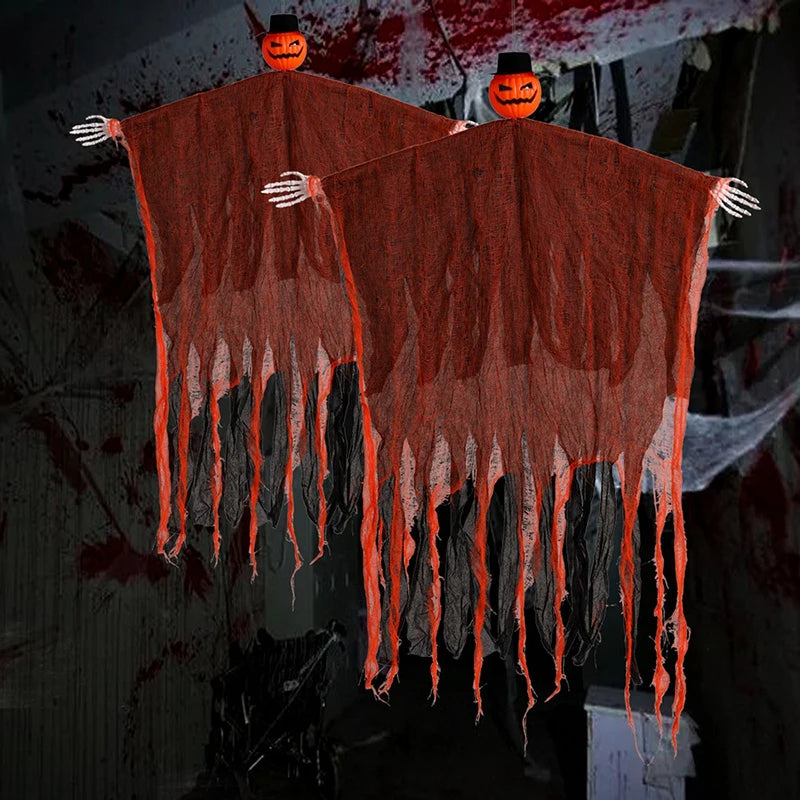 Halloween Hanging Flags Ghost Skeleton Home Decor