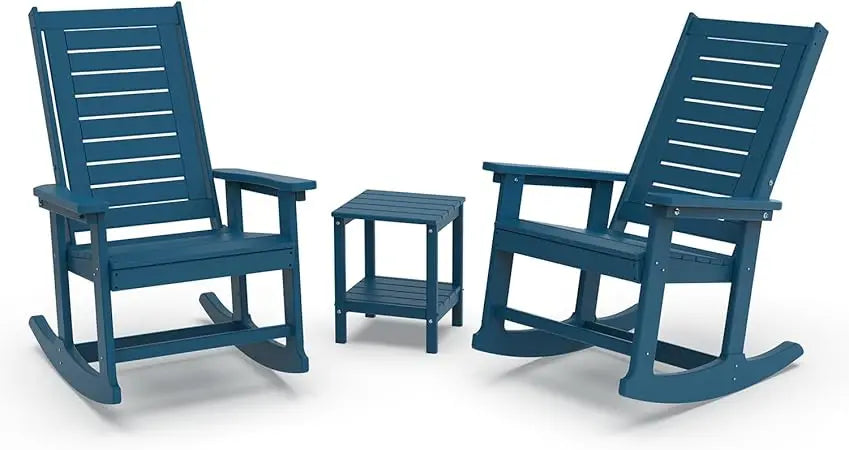 Outdoor 3-Piece - 2 Rocking Chairs with 1 Side Table