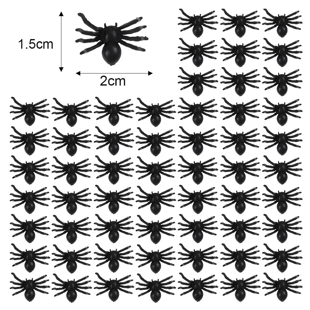 Wholesale Mini Fake Black Spiders Halloween Decoration
