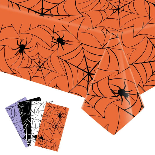 1Pcs Halloween Skeleton Pumpkin Spider Tablecloth Party Decoration