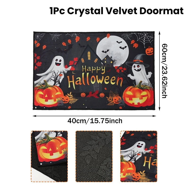 Halloween Crystal Velvet Doormat