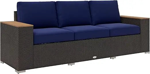 3-Seat Outdoor Patio Sofa with Cushions,