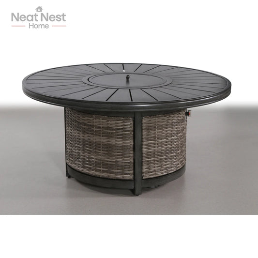 Propane Outdoor Fire Pit Table with Lid