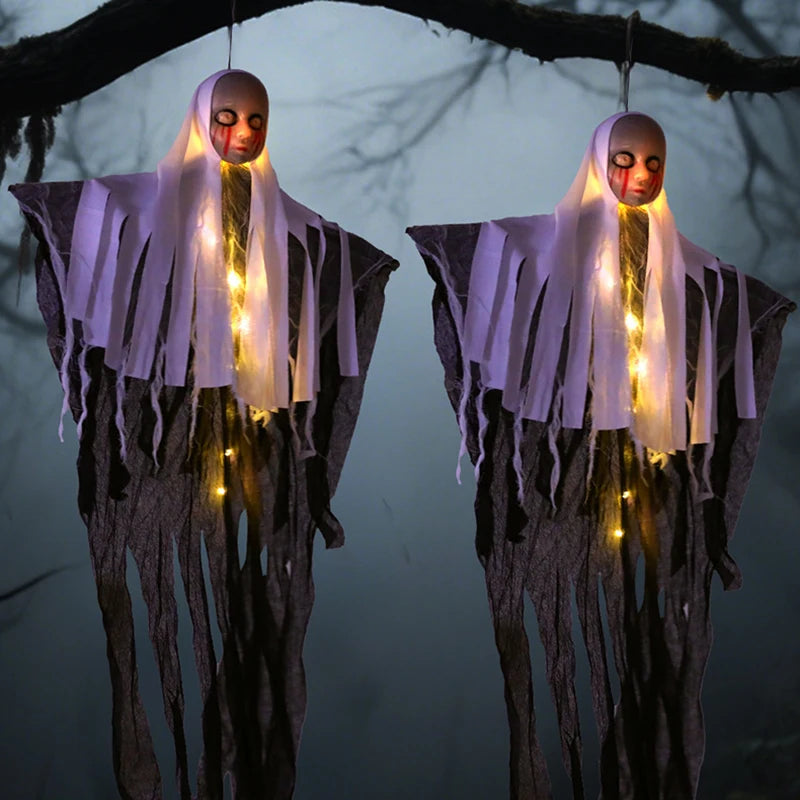 Halloween Hanging Flags Ghost Skeleton Home Decor