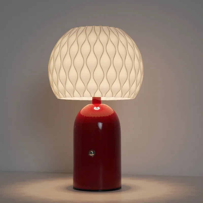 Cross border table lamp bedside lamp touch wireless charging new mushroom camping restaurant dimming bedroom night light