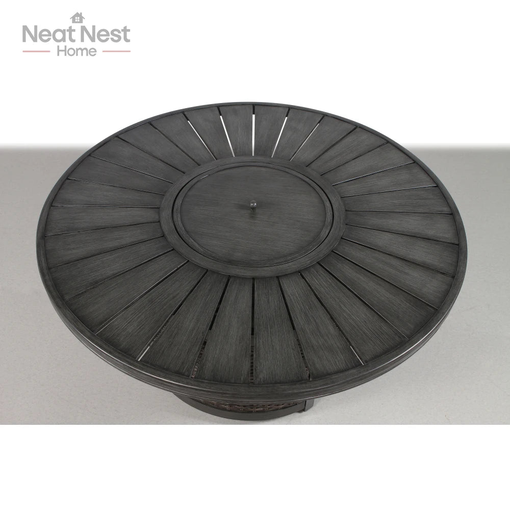 Propane Outdoor Fire Pit Table with Lid