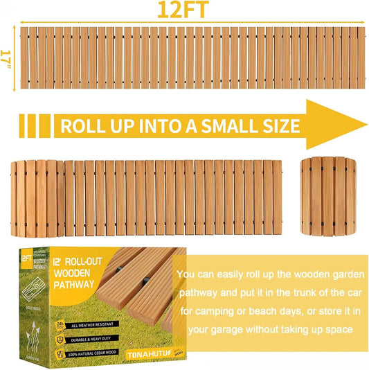 12FT Roll Out Wooden Pathway