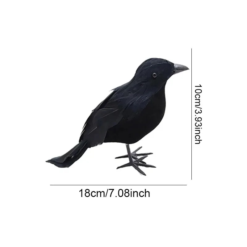 Realistic Artificial Crows Party Ornament Halloween Decorations 6pcs