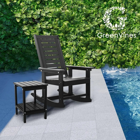Outdoor 3-Piece - 2 Rocking Chairs with 1 Side Table