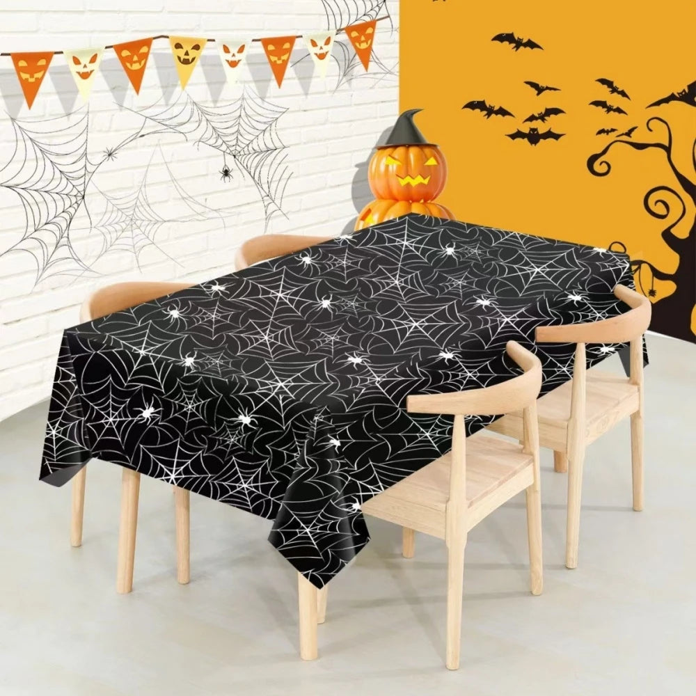 1Pcs Halloween Skeleton Pumpkin Spider Tablecloth Party Decoration