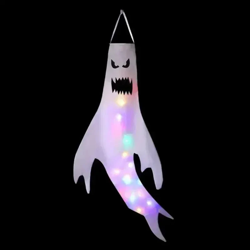 Halloween Hanging Ghost LED Luminous Lights, Emoticons Props for Outdoor Party Decoration