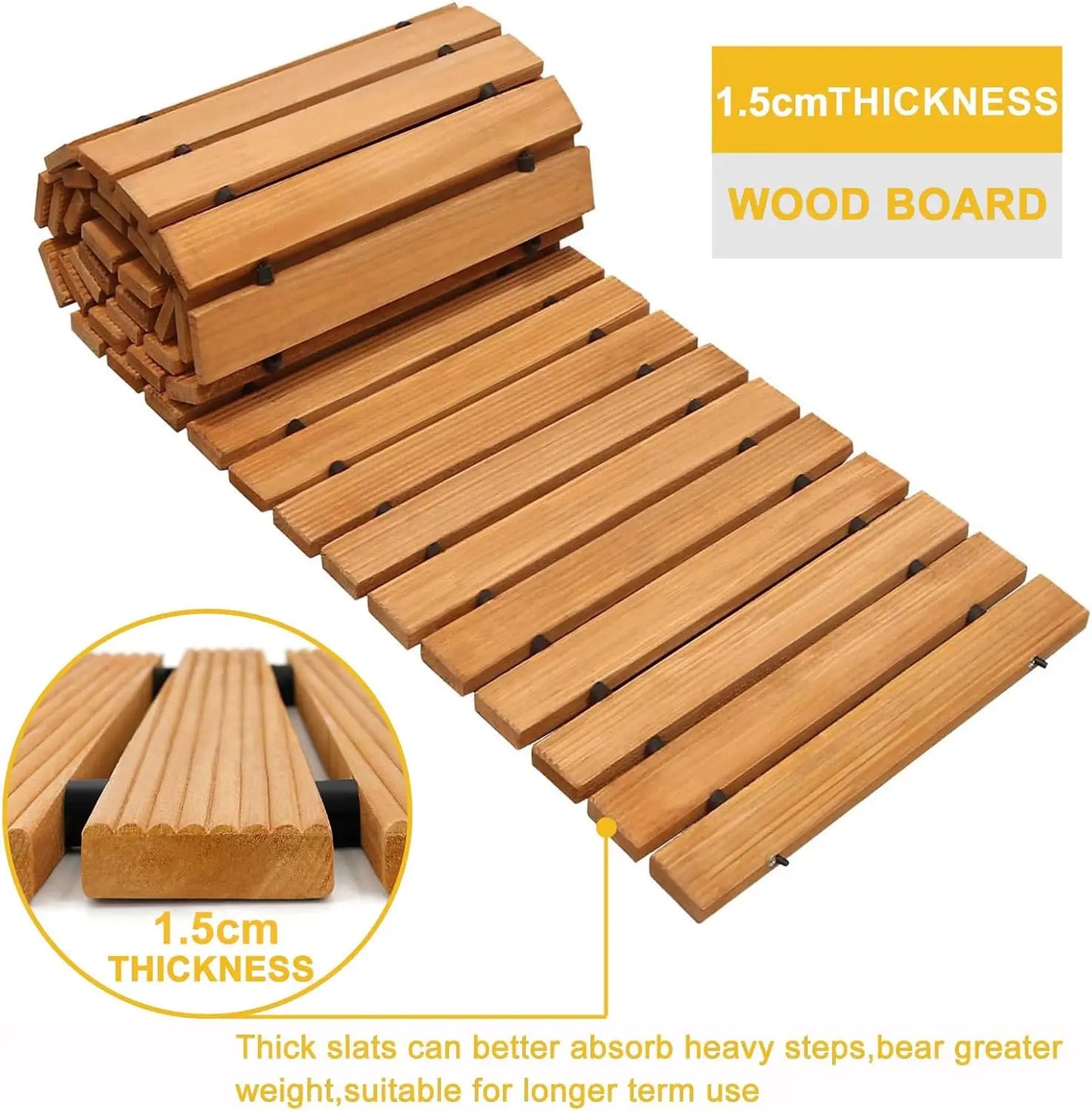 12FT Roll Out Wooden Pathway
