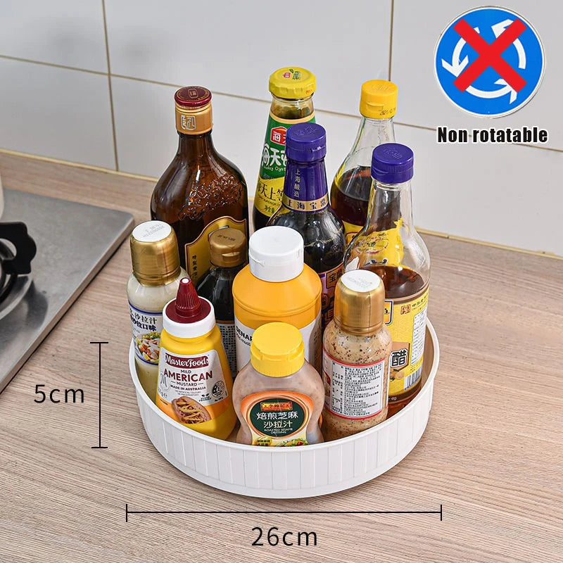 1/4Pcs 360 Rotatable Anti Sliding Kitchen Condiment Rotatable Storage