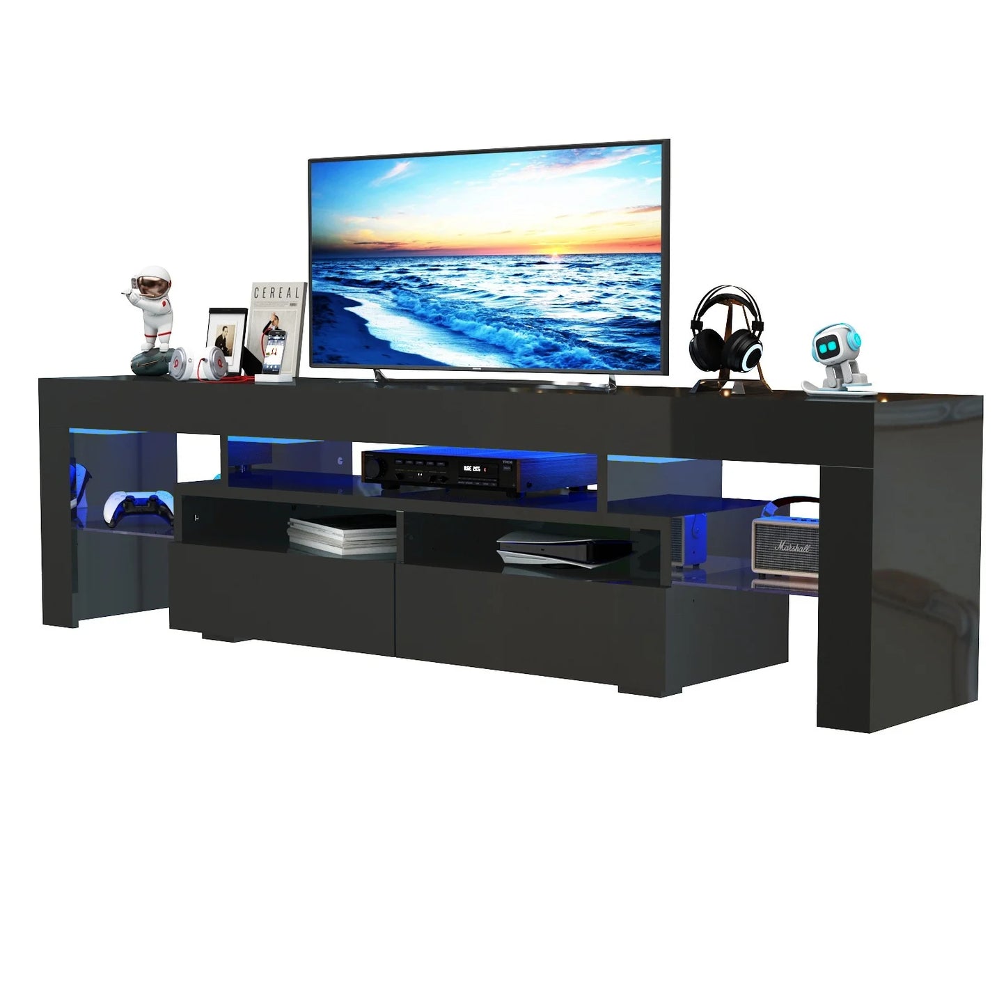 LED TV Stand w/20 Colors & Storage