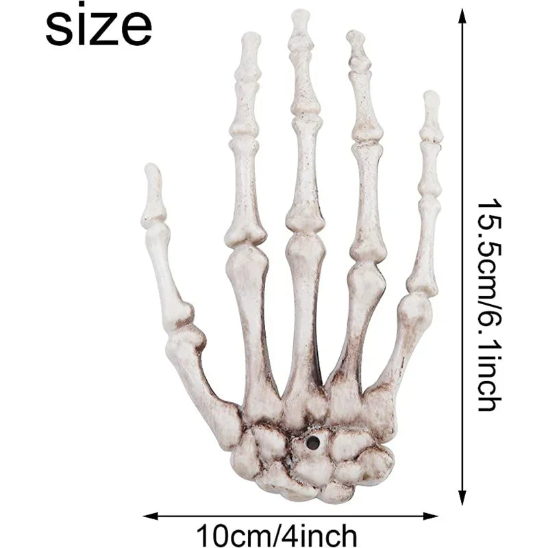 1-6Pair Halloween Skeleton Hand Bone Party Props