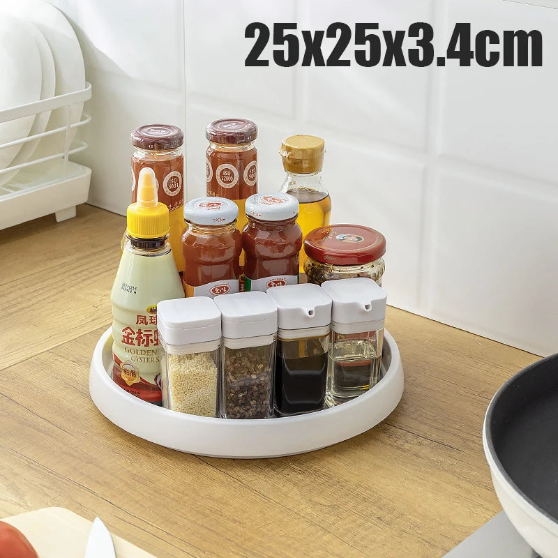 1/4Pcs 360 Rotatable Anti Sliding Kitchen Condiment Rotatable Storage