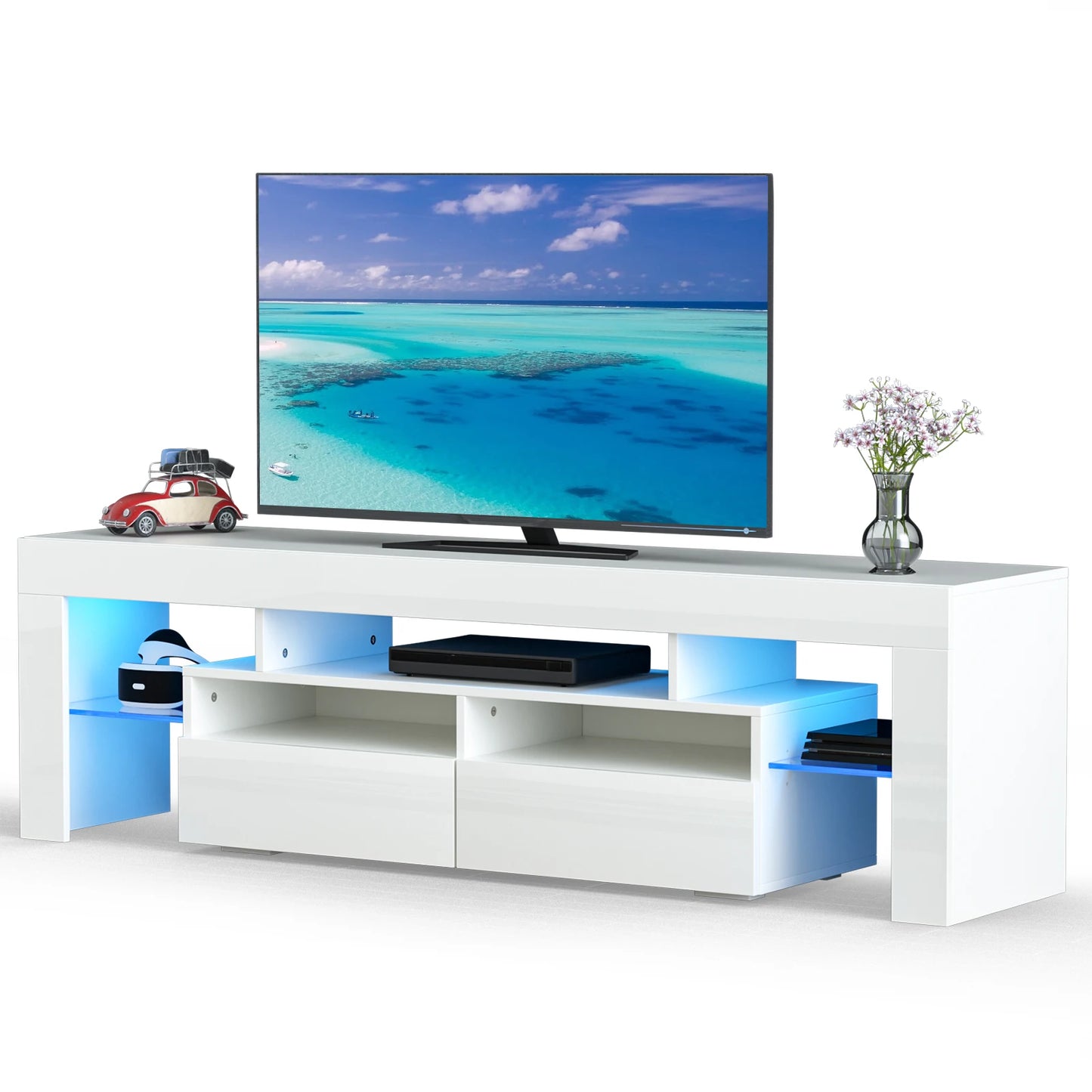 LED TV Stand w/20 Colors & Storage
