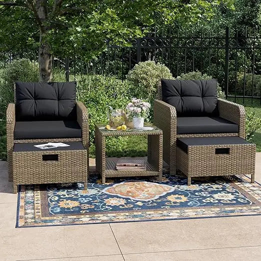Outdoor 5 Piece Patio Conversation Set