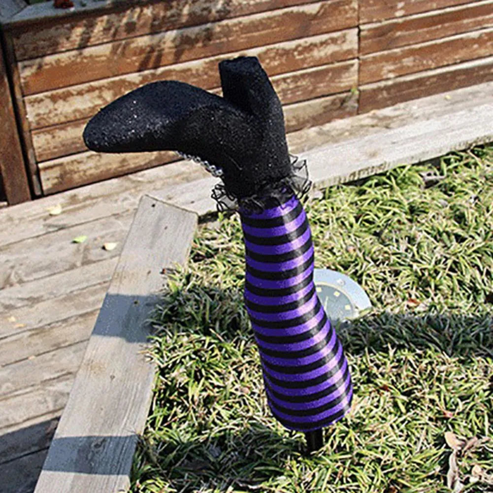 1PCS Halloween Decoration Evil Witch Leg Decoration Inverted Courtyard Lawn Outdoor Garden Props