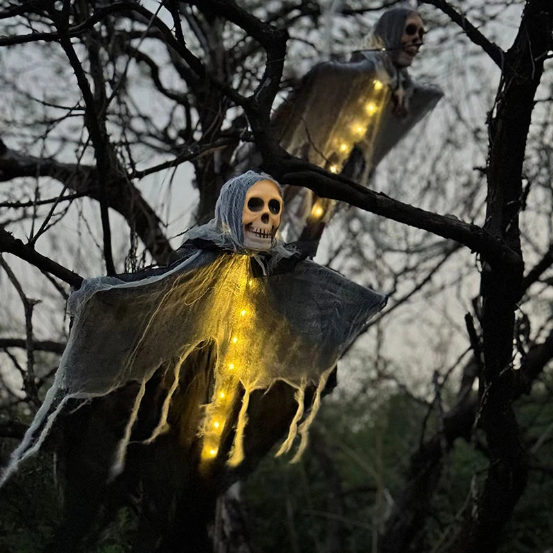 Halloween Hanging Flags Ghost Skeleton Home Decor