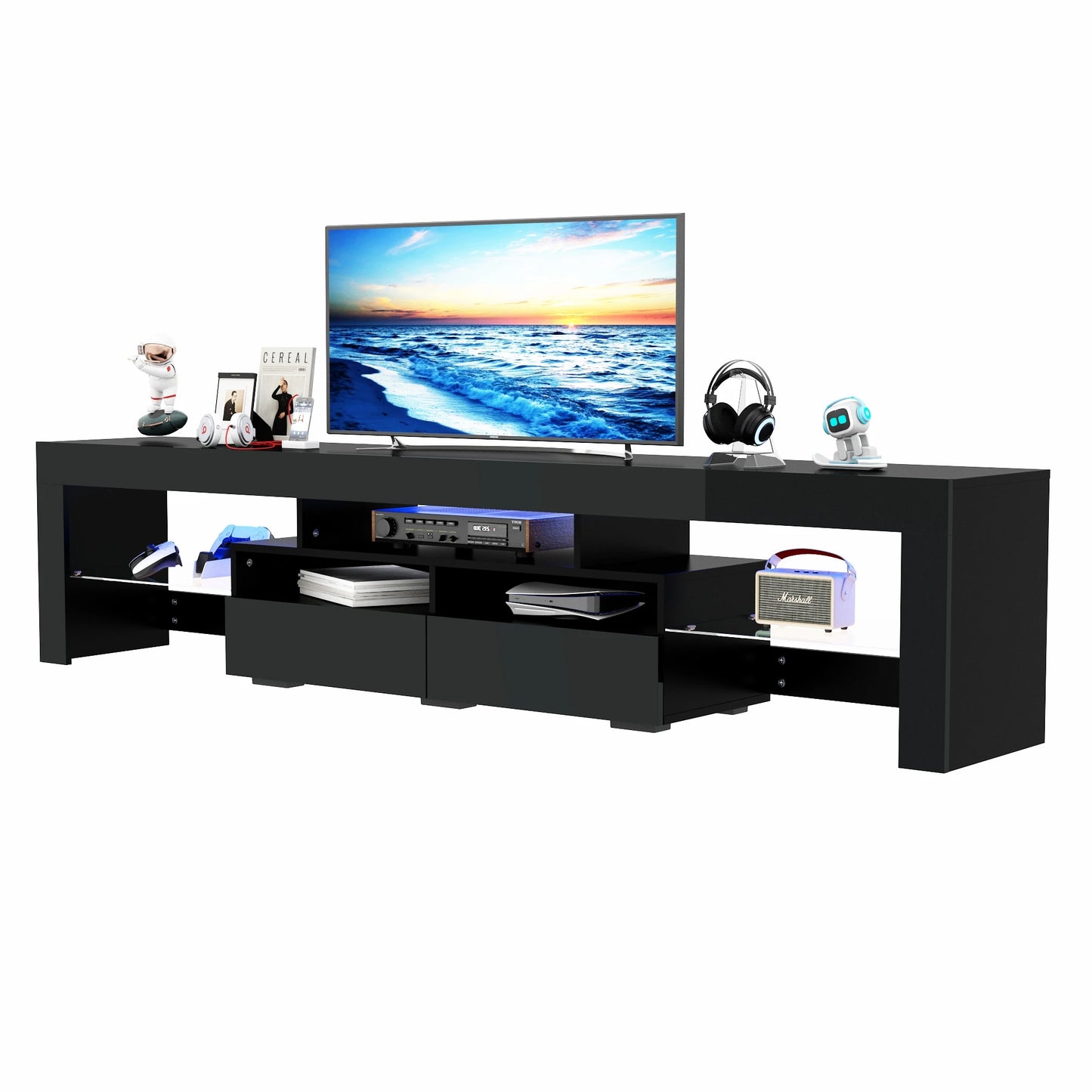 LED TV Stand w/20 Colors & Storage