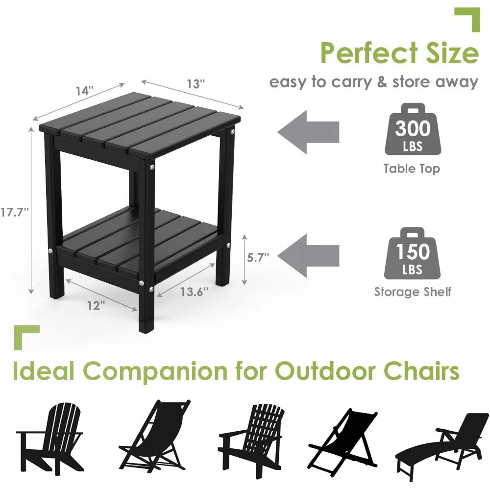 Outdoor 3-Piece - 2 Rocking Chairs with 1 Side Table