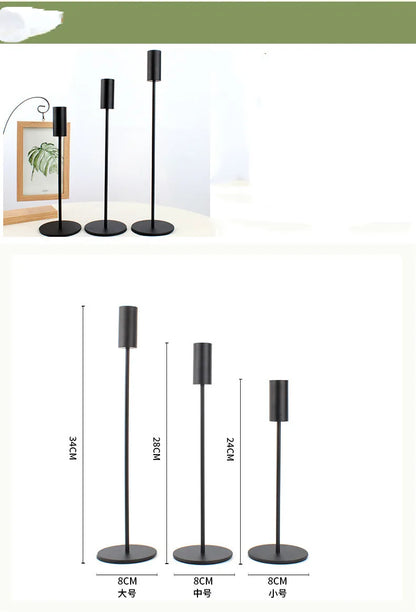 3 Pcs/ Set Metal Candle Holder