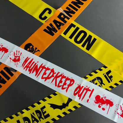 Halloween Warning Tape Signs Banner Props Party Decoration