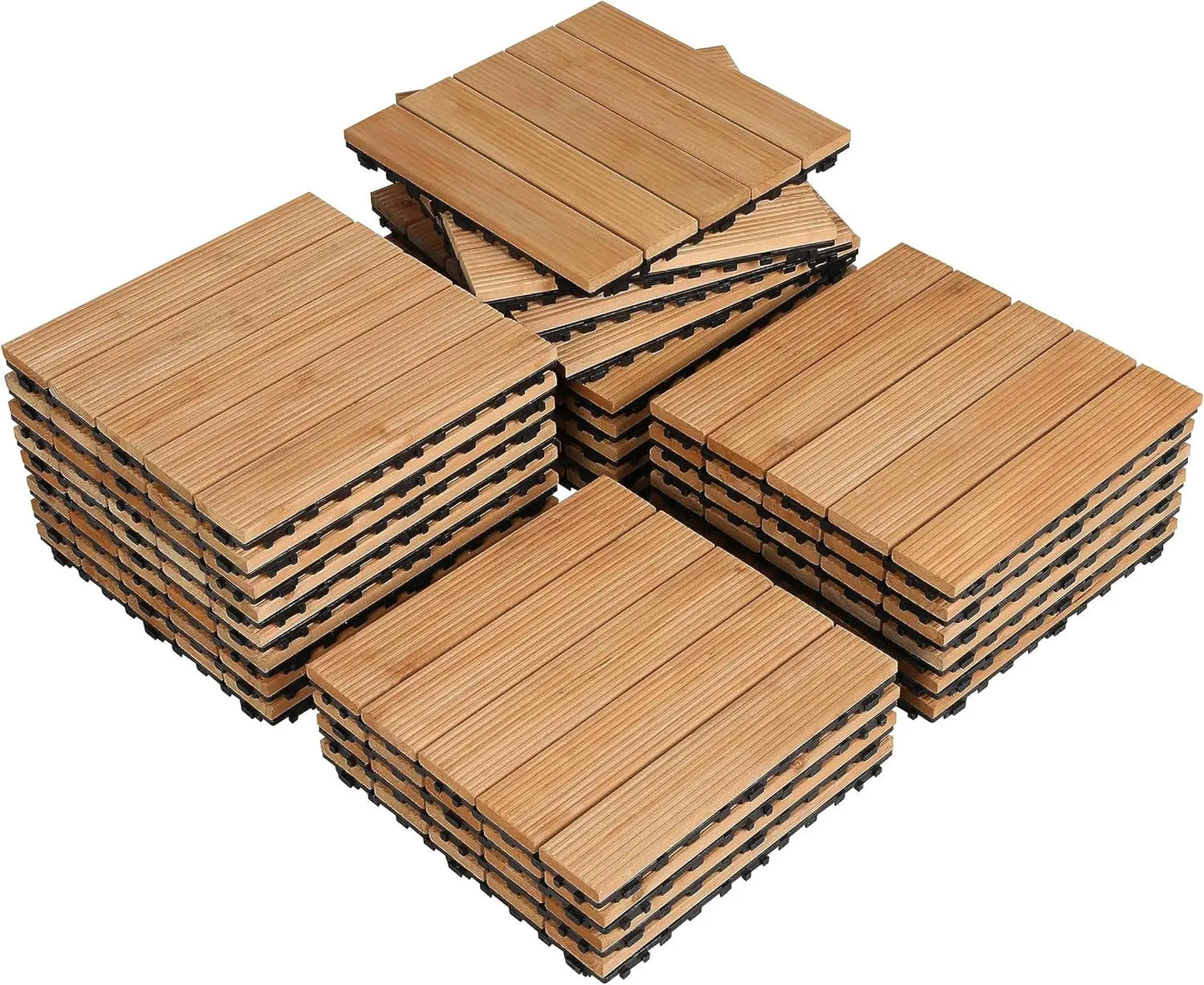 27PCS Interlocking Patio Deck Tiles Outdoor Flooring