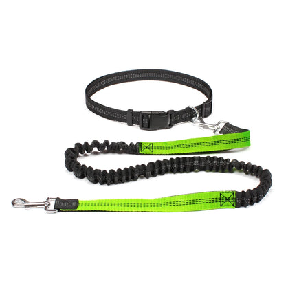 Hand Free Dog Leash for Pet Walking Running Jogging Adjustable Dog leash Waist Belt Chest Strap Traction Rope