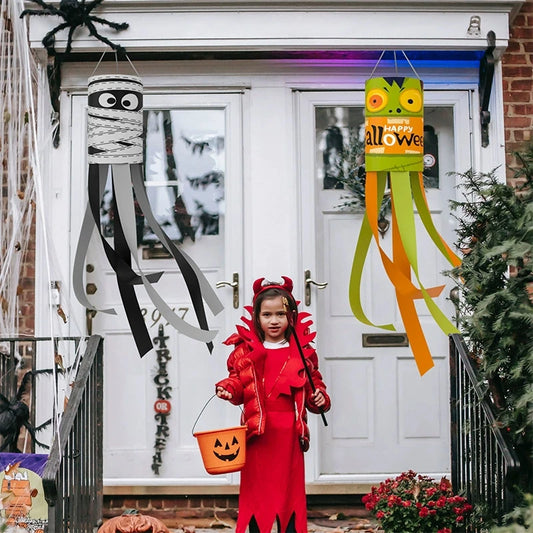 Halloween Decoration 2025 Halloween Hanging Flags Day of The Dead Lanterns Accessorie Party Hanging Pendants