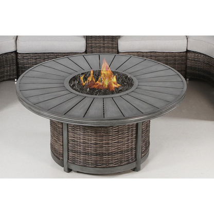 Propane Outdoor Fire Pit Table with Lid