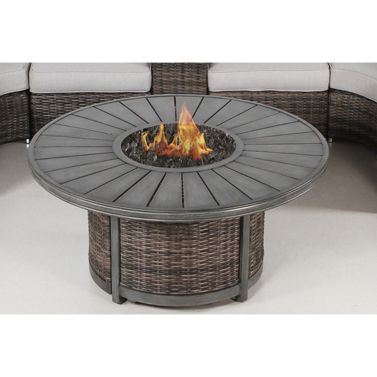 Propane Outdoor Fire Pit Table with Lid