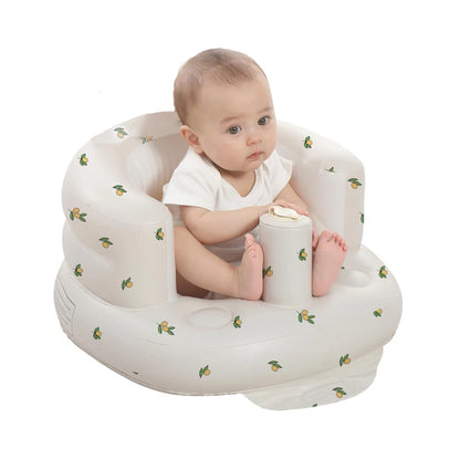 Inflatable Baby Sofa Bumbo Seat for Babies 3-36 Months. Built in Air Pump Baby Sofa Bumbo Seat for Learning to Sit, Feeding