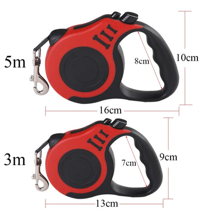 3m 5m Small Dog Automatic Telescopic Leash Dogs Traction Device Portable with Anti Slip Handle