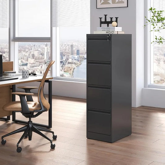 4 Drawer Vertical File Cabinet, Heavy Duty File Storage